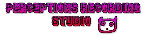 the logo for perceptions recording studio